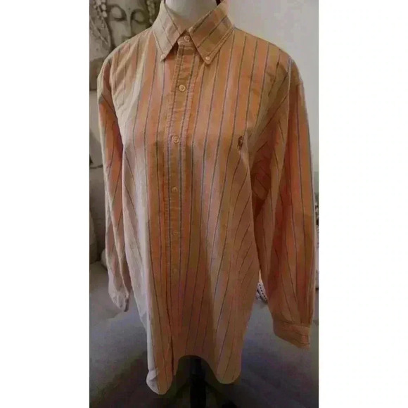 Ralph Lauren Striped Collared Classic-Fit Button-Down Shirt - Size 16 32/33 - Picture 2 of 16
